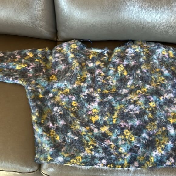 Anthropologie Blue and Yellow Crew Neck Sweater - Picture 6 of 13